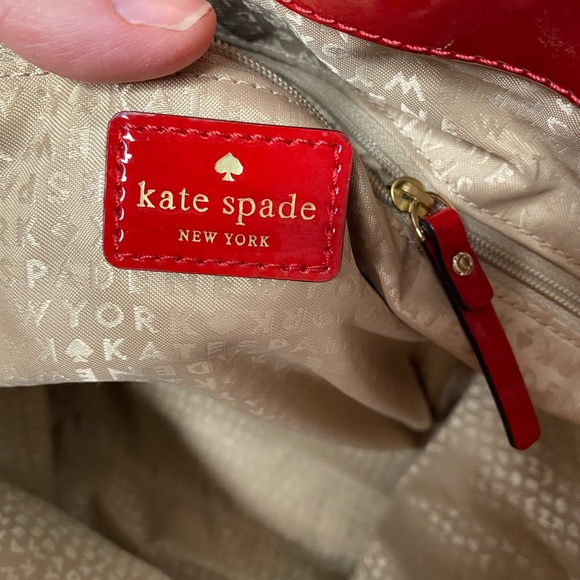 Kate Spade Elena Knightsbridge Red Leather Tote - Picture 12 of 12